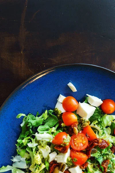 Salada Com Feta Close — Fotografia de Stock