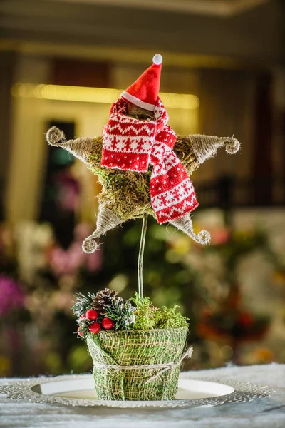 Kreatív Karácsonyi Dekoráció Ünnepi Szezon — Stock Fotó