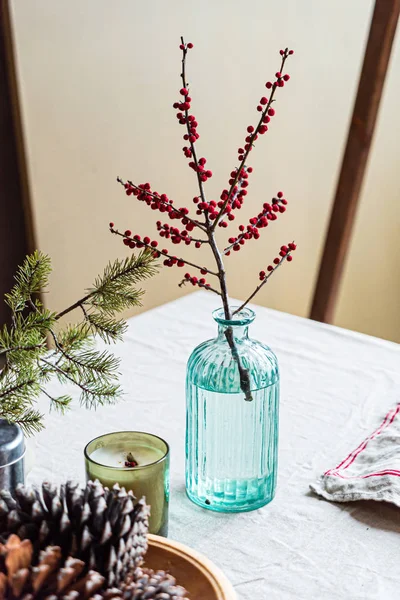クリスマスのテーブルの装飾 休日の時間 — ストック写真