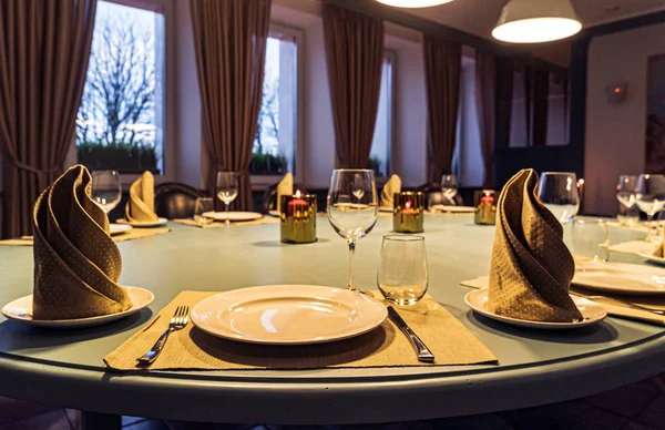 Tischdekoration Für Das Essen Restaurant — Stockfoto