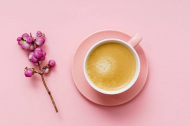 kahve pembe pastel masa üstü görünümü