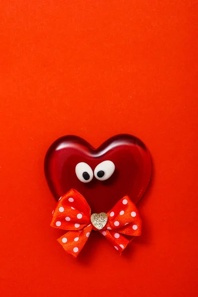 赤いバレンタイン ハート クローズ アップ — ストック写真