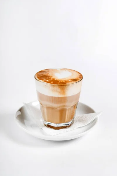 Copo Cappuccino Perto — Fotografia de Stock