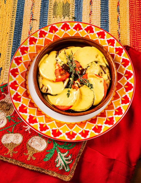 Légumes Rôtis Fromage Aux Herbes — Photo