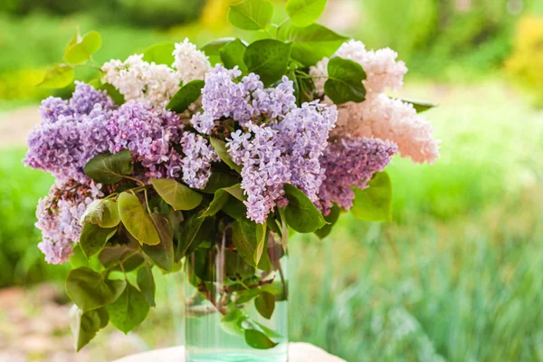 Lilac Flowers Vase — Stock Photo, Image