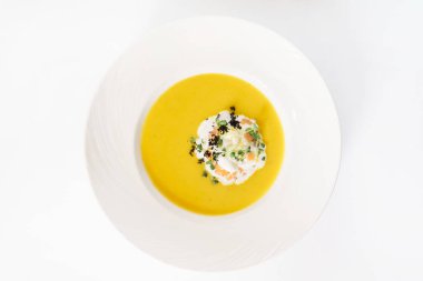 sebze kremalı çorba, yakın çekim