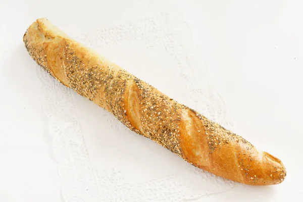 Baguette Fresca Cerca — Foto de Stock