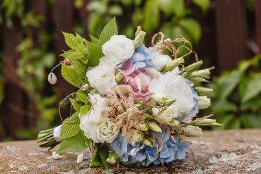 Güzel bir düğün buketi, kapat.