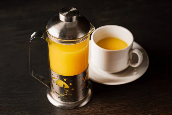 Имбирный Чай Чайнике — стоковое фото