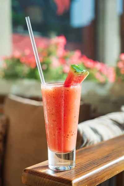 Wassermelonen Smoothie Glas — Stockfoto