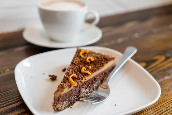 Vegankaka Och Kaffe — Stockfoto