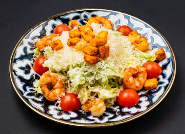 salad with chicken and shrimps