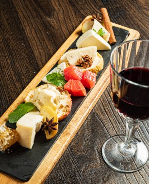 cheese table and red wine