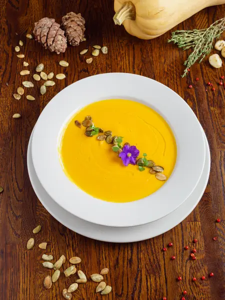 Pumpkin Soup Close — Stock Photo, Image