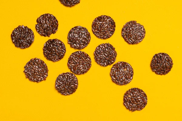 Keto Flax Crackers Top View — Stock Photo, Image