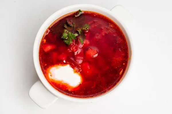 Traditional Soup Beetroot — Stock Photo, Image