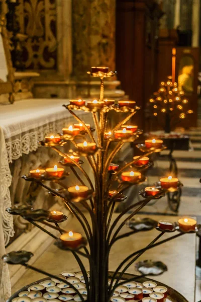 Kaarsen Kerk Closeup — Stockfoto