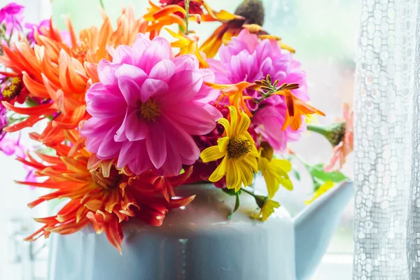 Beautiful Autumn Bouquet Window — Stock Photo, Image