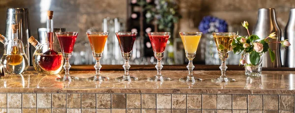 Alcohol Shot Glasses Met Bessen — Stockfoto