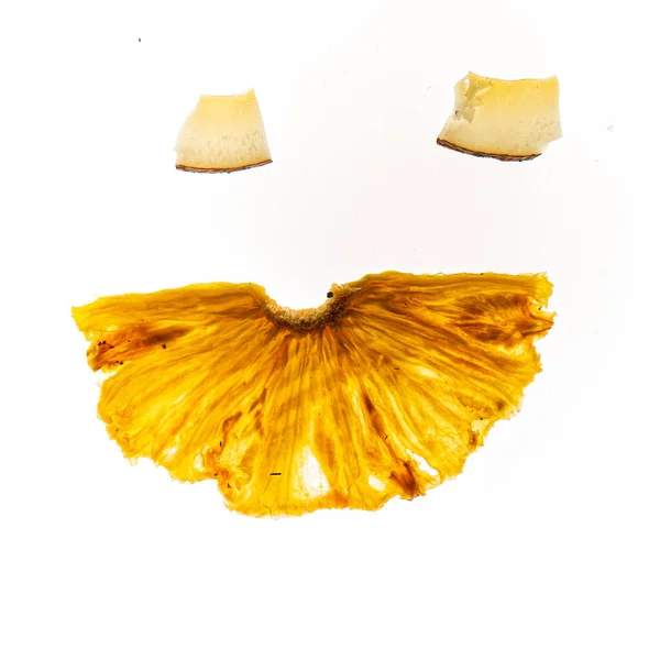 Chips Fruta Fondo Blanco —  Fotos de Stock