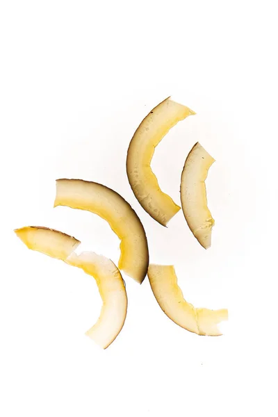 Frukt Chips Den Vita Bakgrunden — Stockfoto