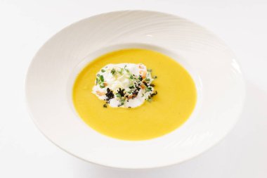 sebze kremalı çorba, yakın çekim