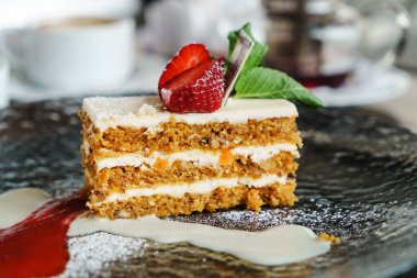 Havuçlu kek, kapat.