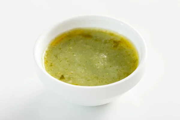 Green Sauce Dip Close — стоковое фото