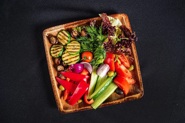Grilled Fresh Vegetables Top View — Stock Photo, Image