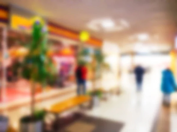 the colorful defocused commercial interior