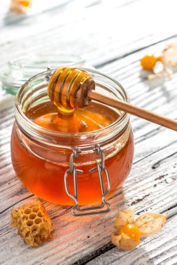 Fresh organic honey clipart