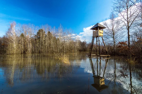 Torre di caccia nella foresta — Foto Stock