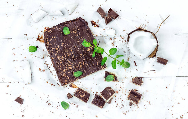 веганский кокосовый пирог
