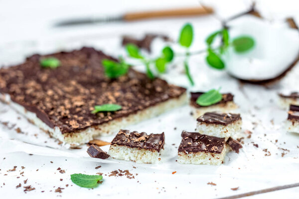 веганский кокосовый пирог
 