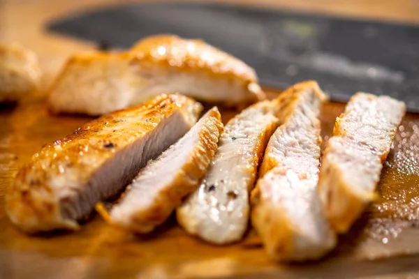 Grilled chicken strips — Stock Photo, Image