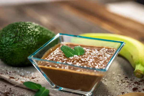 Vegan chocolate pudding — Stock Photo, Image