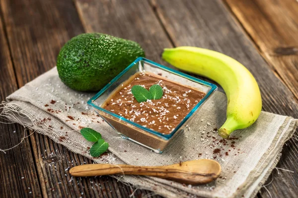 Vegan chocolade pudding — Stockfoto