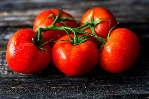 Свежие томаты на заднем плане — стоковое фото