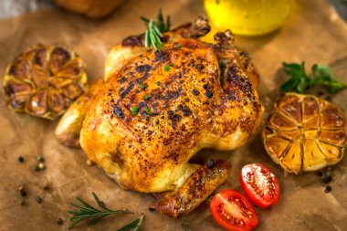 Kızarmış bütün tavuk 