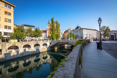Romantik Ljubljana şehir merkezi