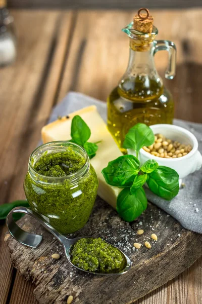 Homemade Pesto alla Genovese. — Stock Fotó