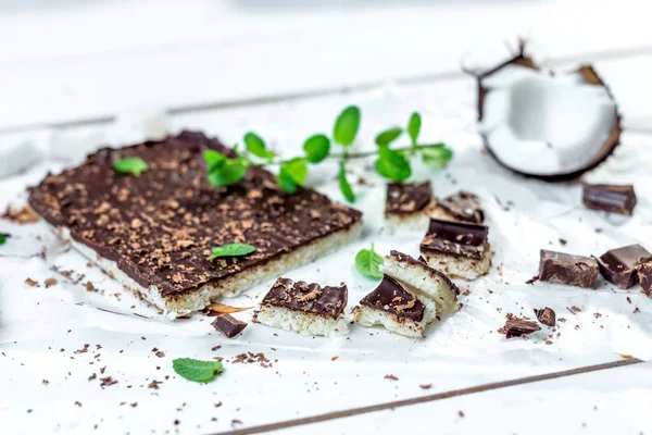 Veganer Kokoskuchen — Stockfoto