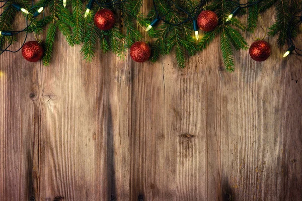 Рождественский старинный деревянный фон — стоковое фото
