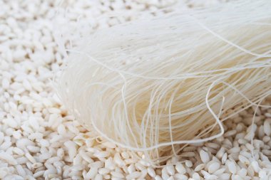 Asya pirinç noodle, görünümü kapatın