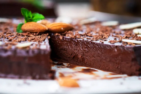 Солодкий Шоколадний Торт Lchf — стокове фото