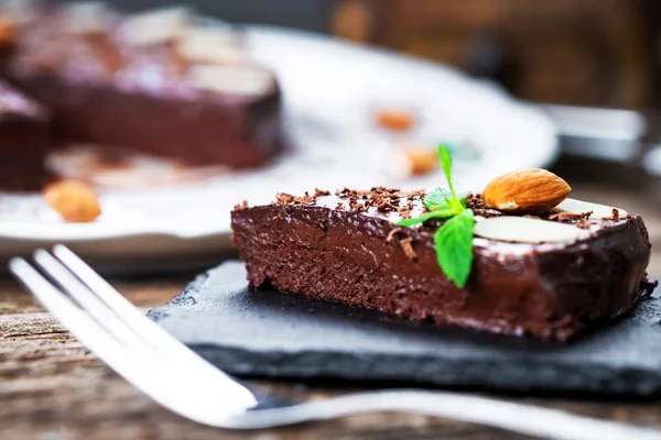 Healty Lchf Choklad Tårta — Stockfoto