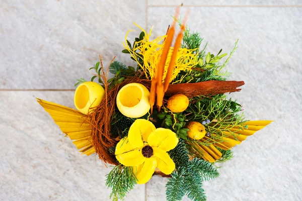 Beautiful Bouquet Yellow Flowers — Stock Photo, Image
