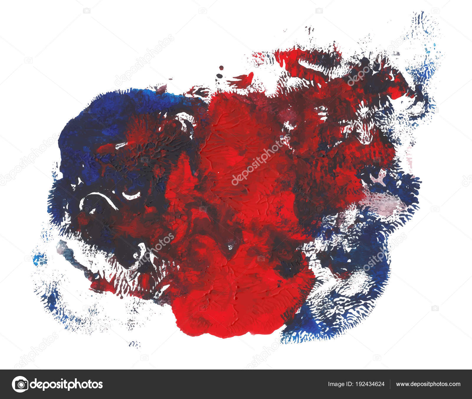 Monotyped Tache De Peinture Acrylique Image Vectorielle Enkaparmur