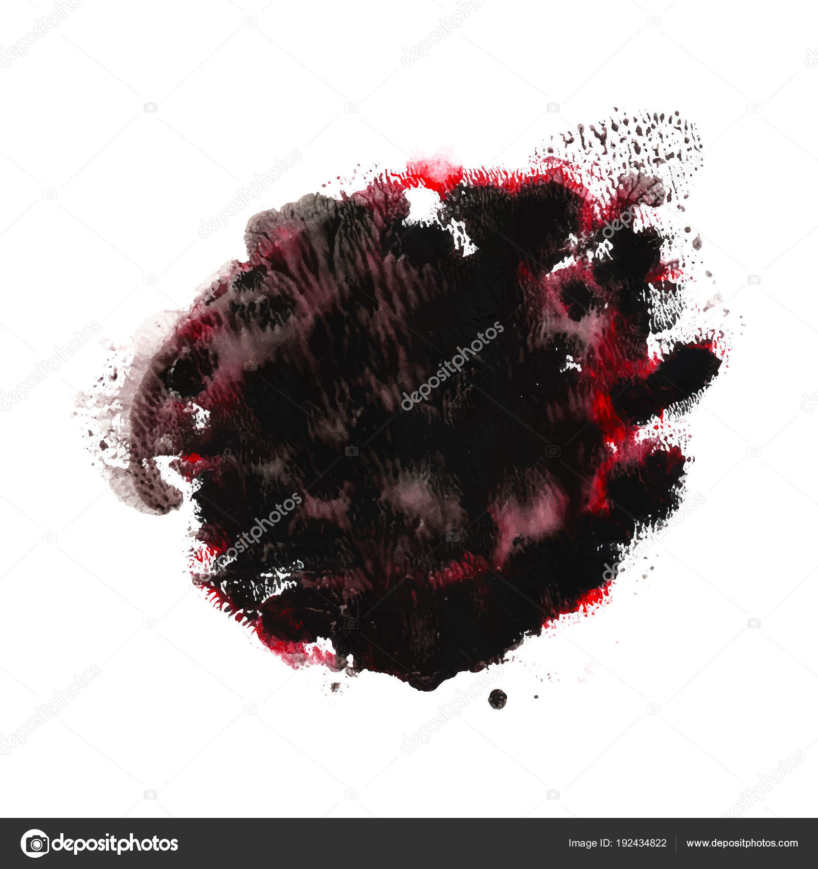 Monotyped Tache De Peinture Acrylique Image Vectorielle Enkaparmur