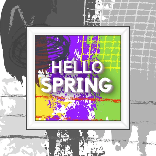 Carte postale de voeux du printemps . — Image vectorielle